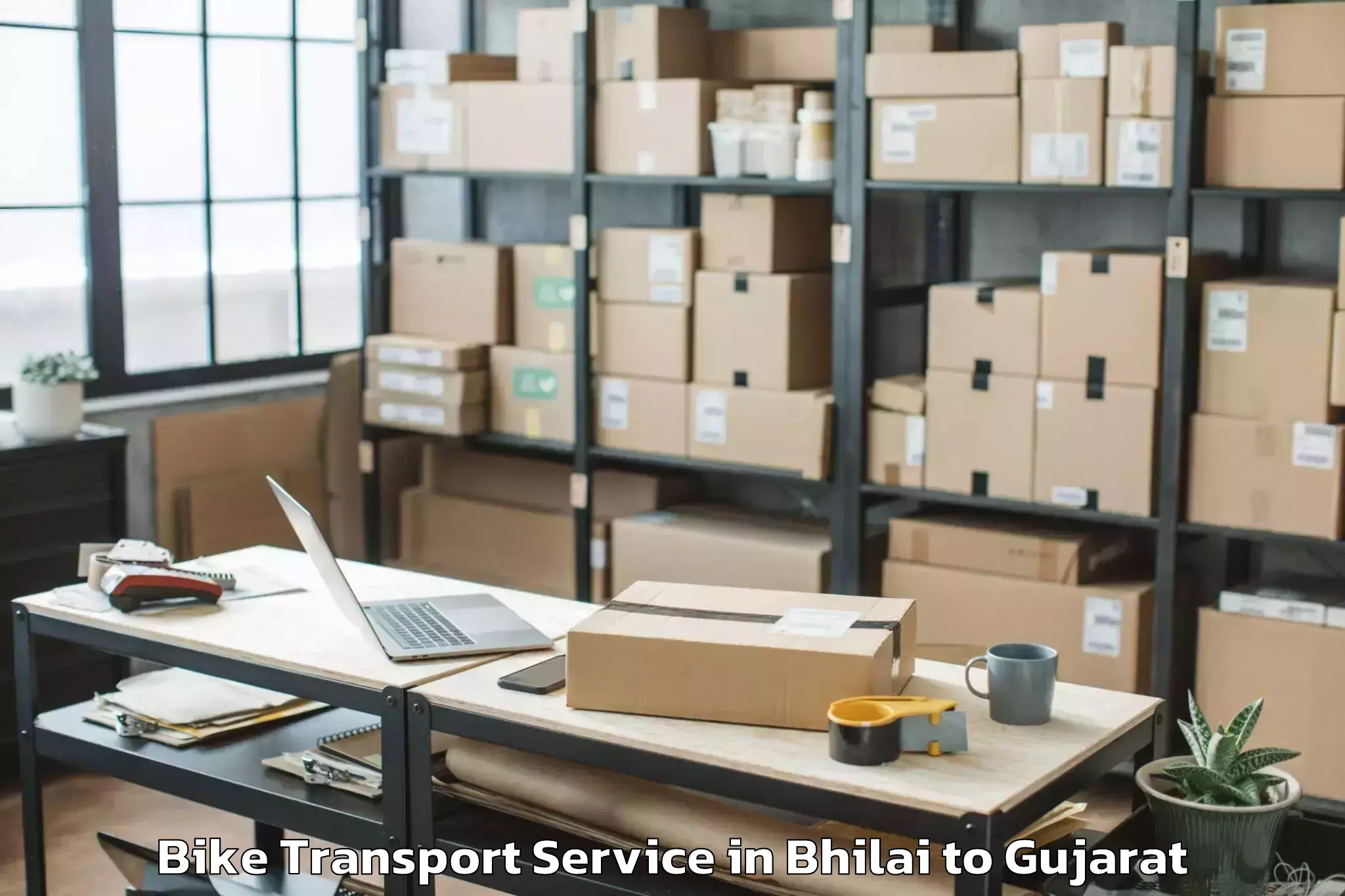 Quality Bhilai to Limkheda Bike Transport